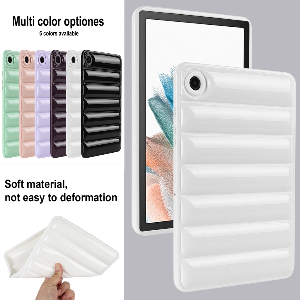 Untuk Samsung Galaxy Tab S8 S7 11.0 &quot;SM-X700 SM-X706 SM-X706B/U/N SM-T870 SM-T875 SM-T876B Fashion Down Pakaian Desain Gaya Tablet Cover Pelindung Warna Permen Solid Soft TPU Case