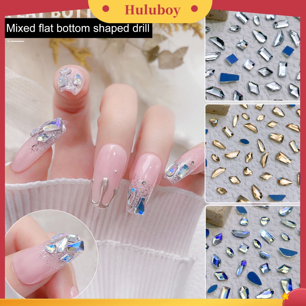 {In Stock} 1pak Pesona Kuku Tiga Dimensi Bersinar Mewah Mudah Diterapkan Pengerjaan Halus DIY Nail Art Tahan Lama 3D Berlian Imitasi Dekorasi Kuku Salon Kuku
