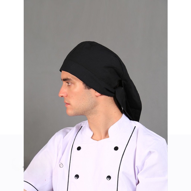 Topi koki Jepang Topi Chef Ikat Model Jepang Topi Koki Premium