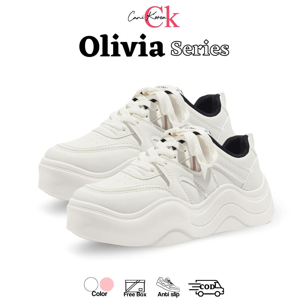 CANIKOREA &quot;Free Box&quot; Olivia Sepatu Sneakers Wanita Fashion Korea Import 9203