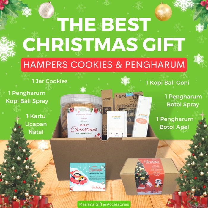 

✨NEW✨ -Christmas Hampers Kado Hadiah Natal Oatmeal Cookies dan Pengharum - ALMOND- 1.1.23