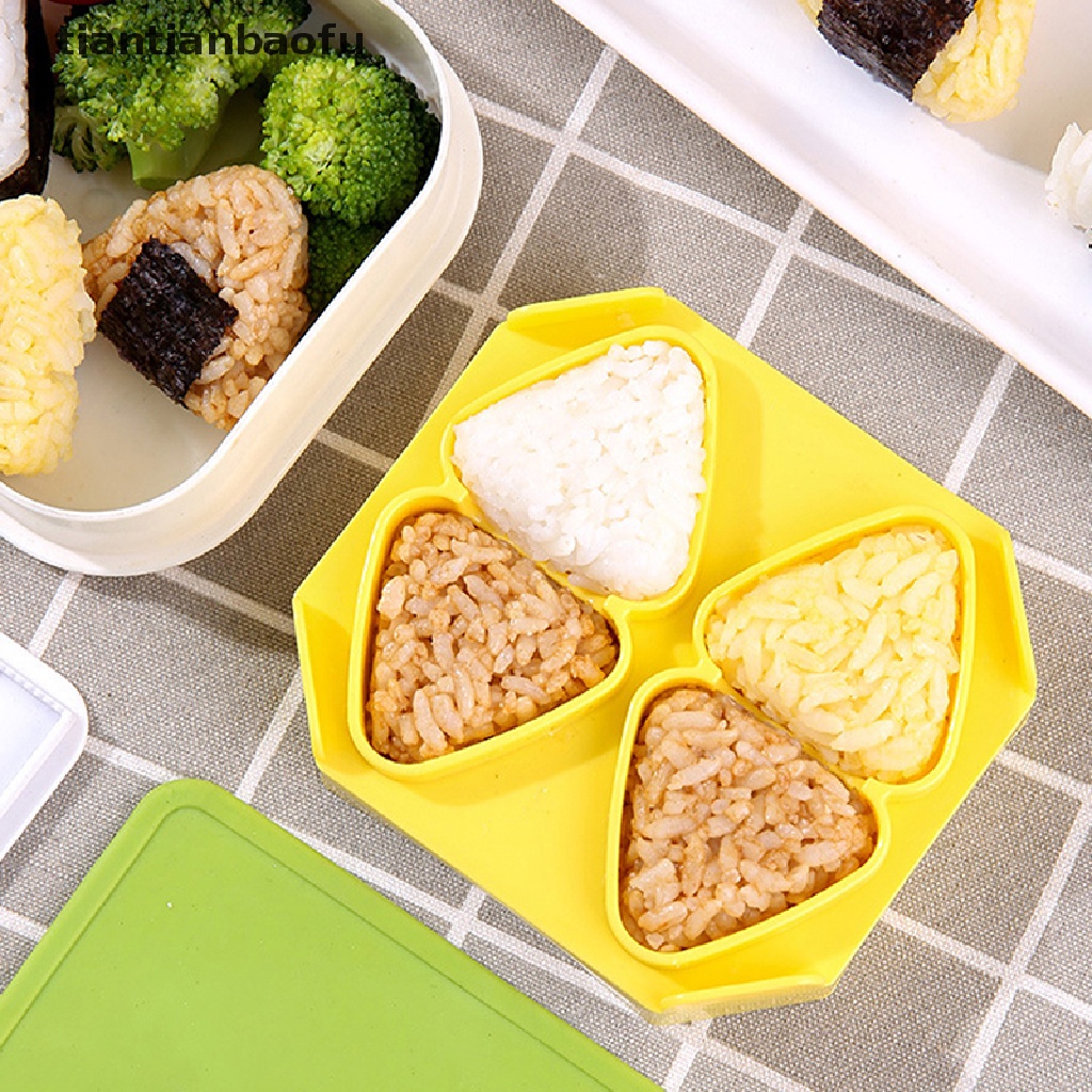 [tiantianbaofu] 1set Rice Ball Cetakan Bento Maker Alat Masak Sushi Rice Mold Gadget Dapur Butik