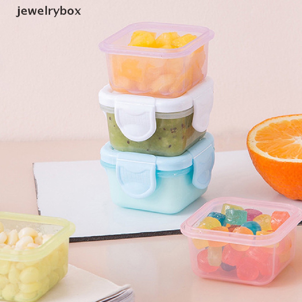 [jewelrybox] 60ml Leak Proof Reusable Food Storage Wadah Plastik Aksesoris Dapur Butik