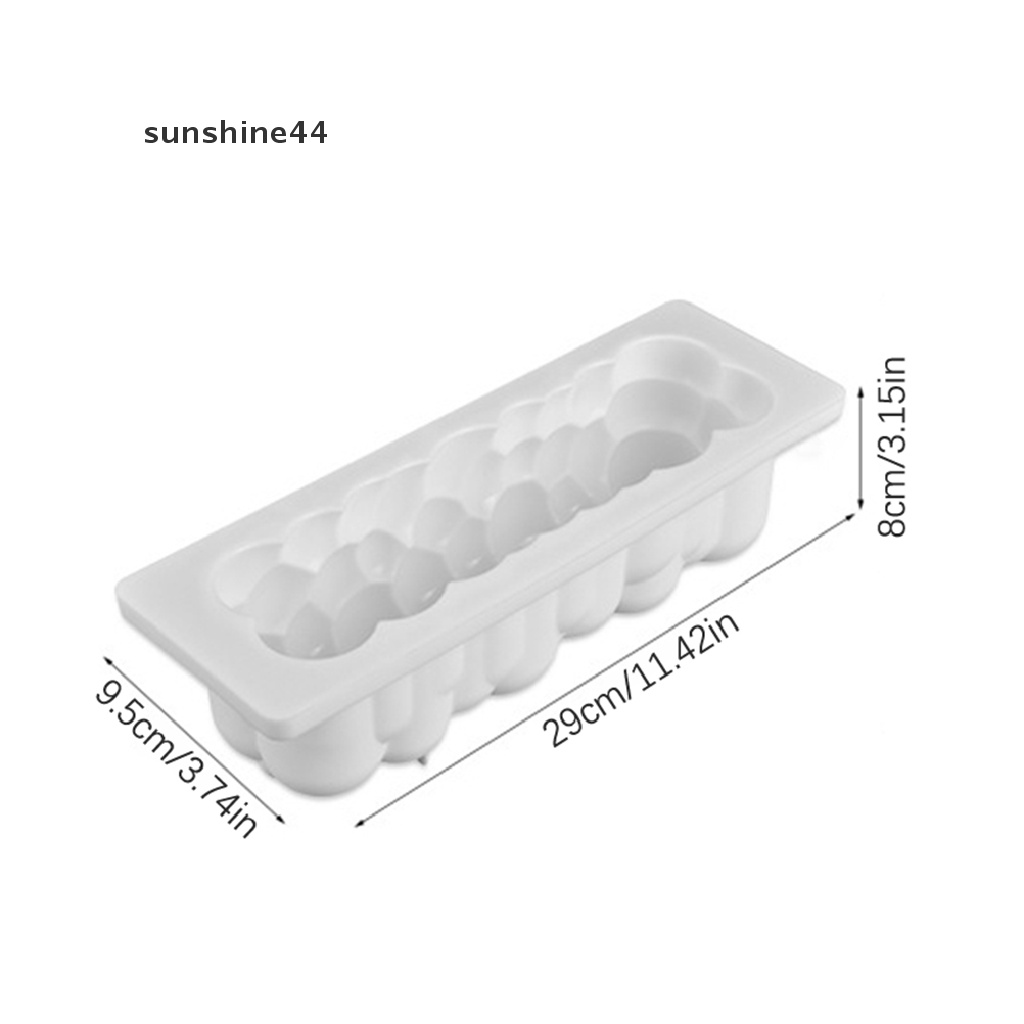 Sunshine Cetakan Kue Silikon Awan Gelembung Persegi Panjang DIY Baking Desserts Mousse Tool ID