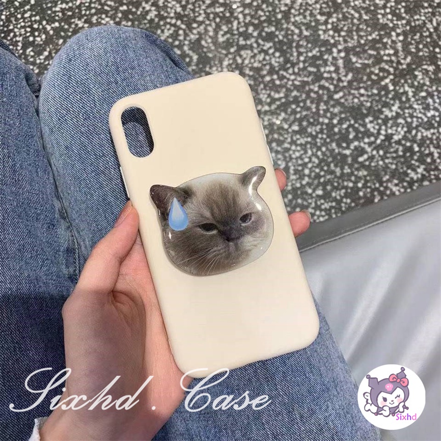 Ins Cute Cat Phone Bracket Kompatibel Untuk Semua Telepon Super Hot 3D Kartun Berkeringat Kucing Holder Dapat Digunakan Untuk Sikat Ditarik Portabel Video Menonton Desktop Artefak Orang Malas