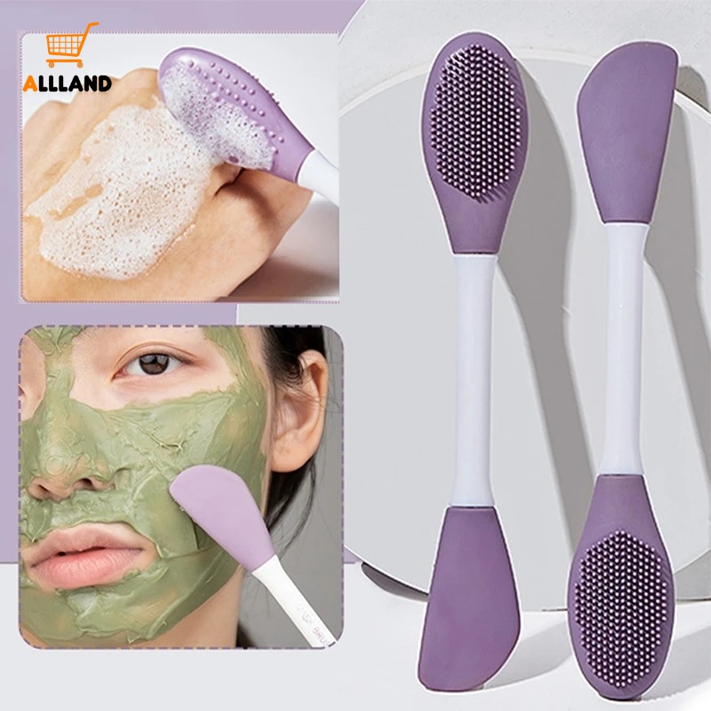 Sikat Pembersih &amp; Masker Wajah Silikon/Exfoliator Scrub Perawatan Kulit Wajah 2in1/Scrub Pori Komedo Deep Cleaning Tools