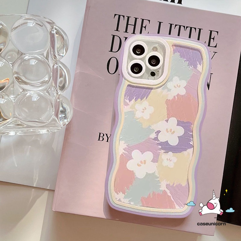 Casing Bunga Segar Untuk  Infinix Hot 9 10s 10 12i 10Lite 20s 12Pro 20 11s 8 Hot 9 10 11 12 Play Note 10Pro 12 G96 12Pro Smart 4 5 6 Plus Wavy Edge Spring Flowers Soft Tpu Cover