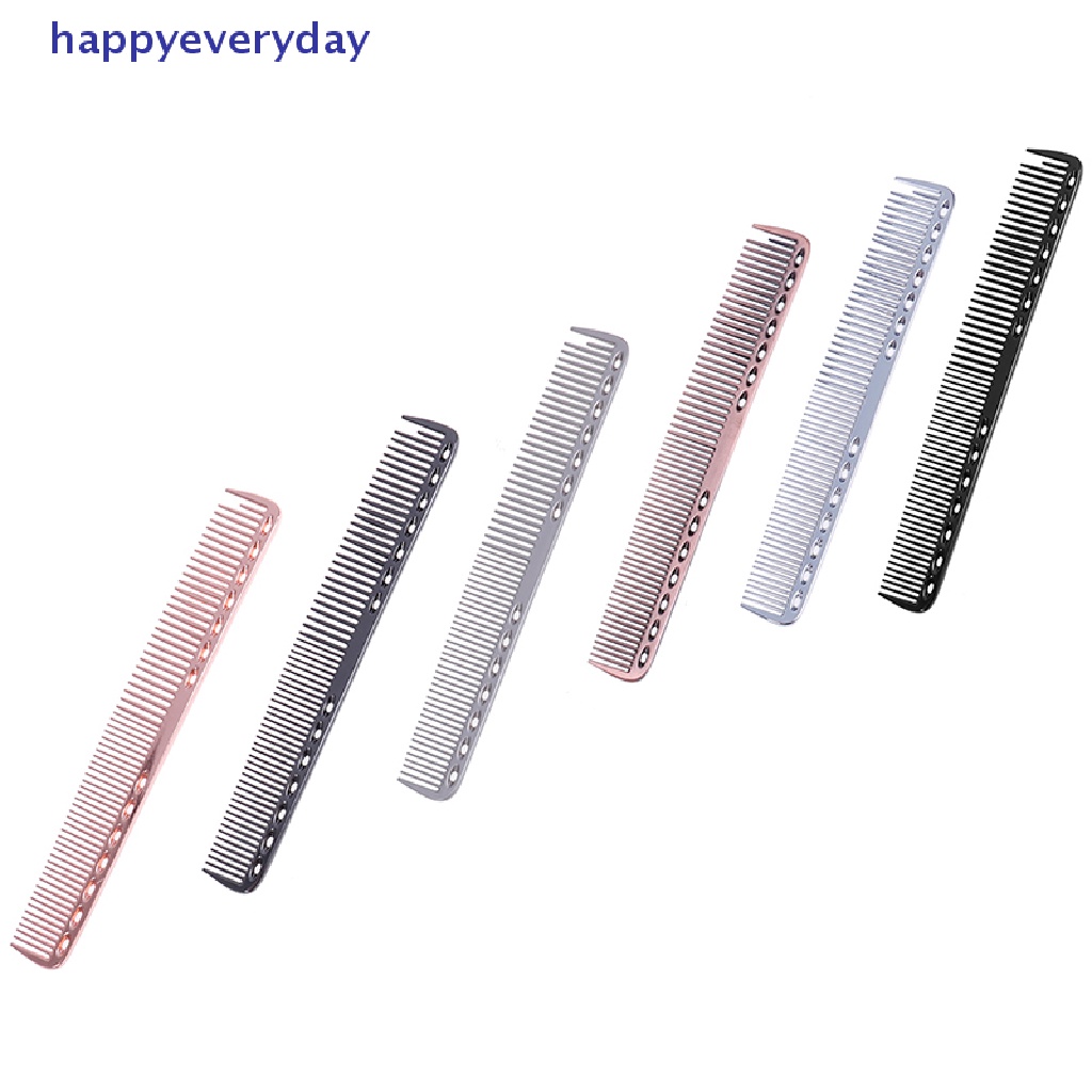 [happy] Sisir Rambut &amp; Pangkas Rambut Logam Aluminium Salon Profesional Anti Statis [ID]