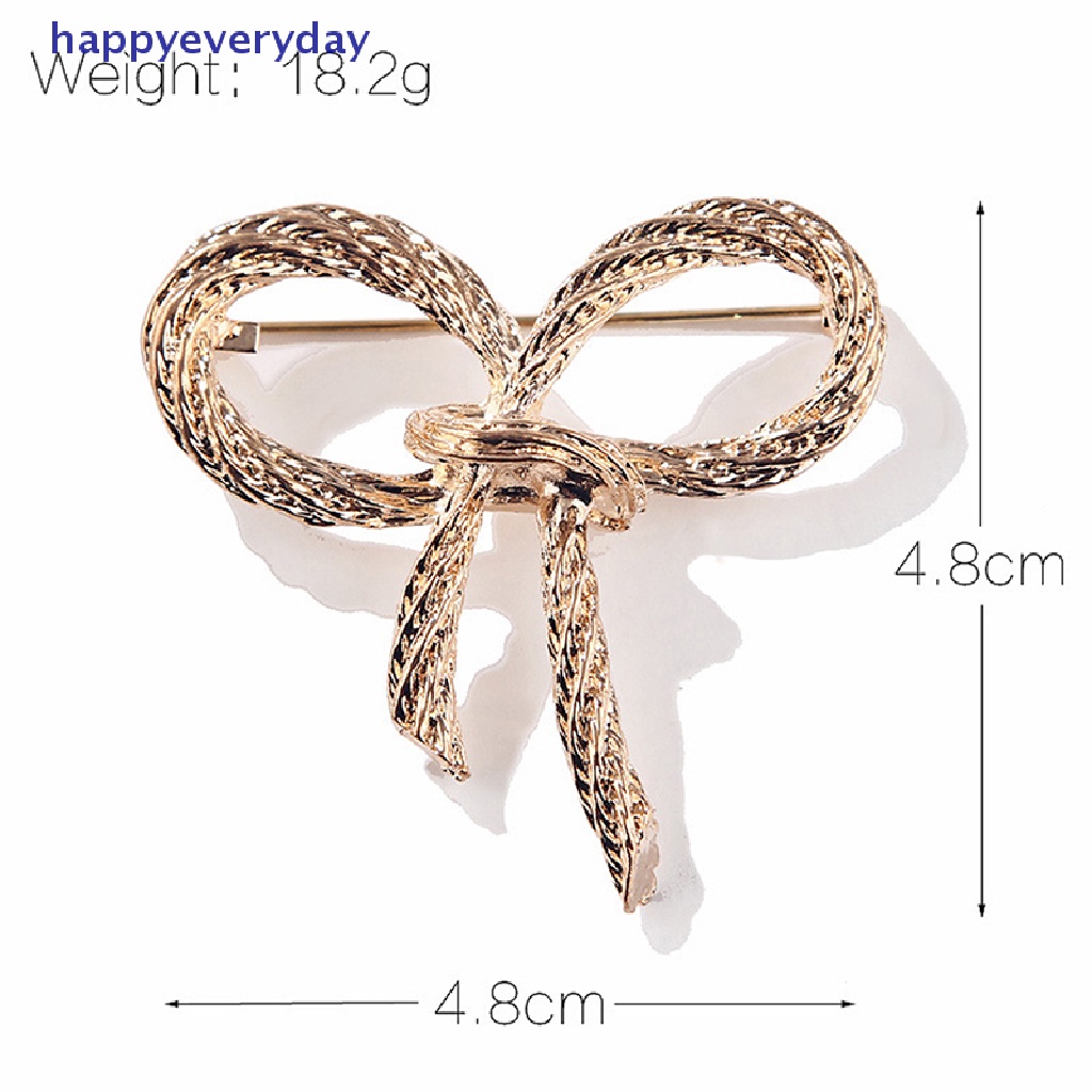 [happy] Fashion Busur Bros Untuk Wanita Ikatan Simpul Bros Pin Safety Lapel Pin Brooch Pernikahan Perhiasan Aksesoris [ID]