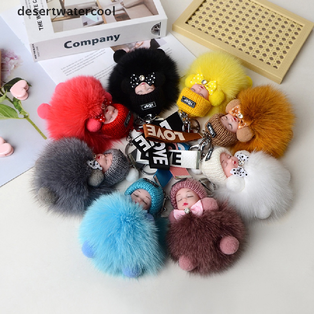 Deid Lucu Gantungan Kunci Mewah Tidur baby doll Mainan Mewah kawaii keychain Tas Liontin Martijn