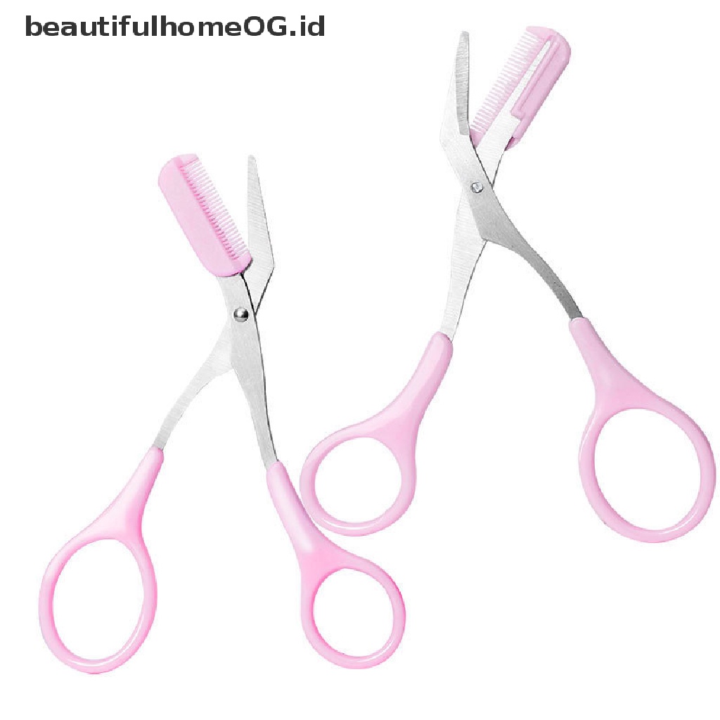 // Idul Fitri// Wanita Stainless Steel Pembentuk Alis Potong Gunting Sisir Hair Remover Alat Kecantikan **