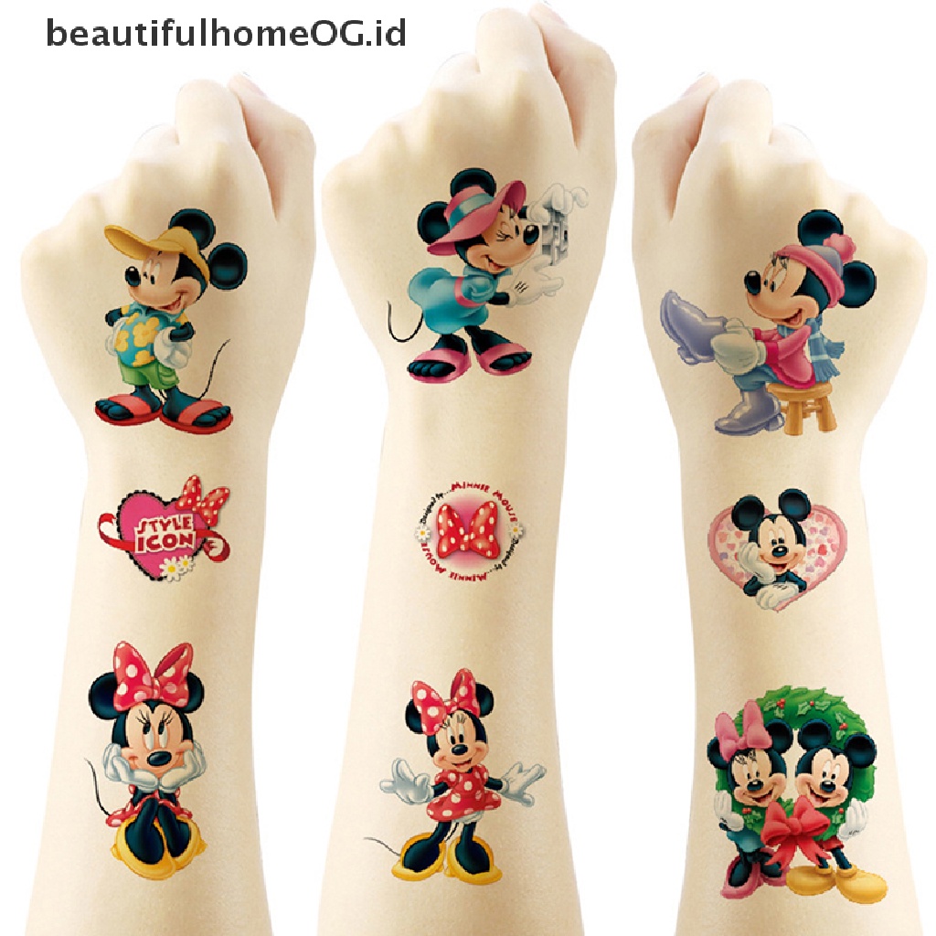 // Lebaran// Stiker Tato Anak Karakter Kartun Disney Classic Mickey Minnie **
