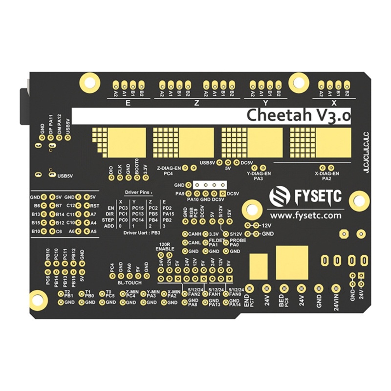 Zzz 3D Printer Cheetahv30 Motherboard 12v 24v Power Pin out Onboard TfCard Socket