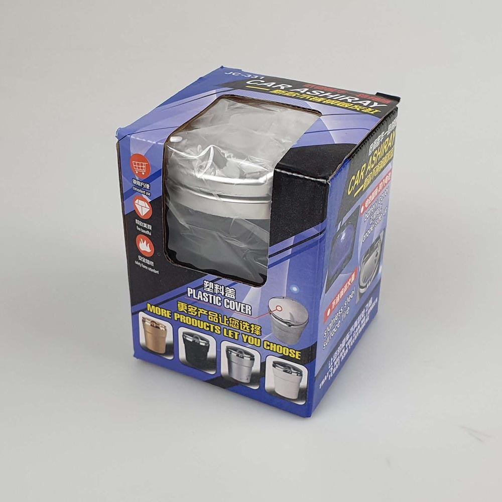 ASHIRAY Tray Asbak Mobil dengan Lampu LED - JC-331 - Black