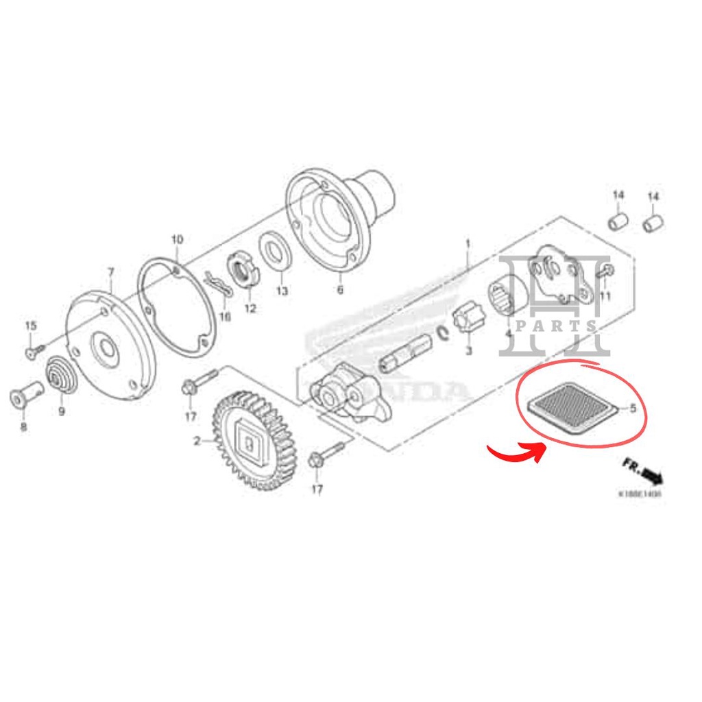 FILTER SARINGAN OLI SCREEN OIL FILTER VERZA SONIC SUPRA GTR CB CBR CRF 150R LED 15421-KSP-910 ASLI ORIGINAL AHM HGP HONDA