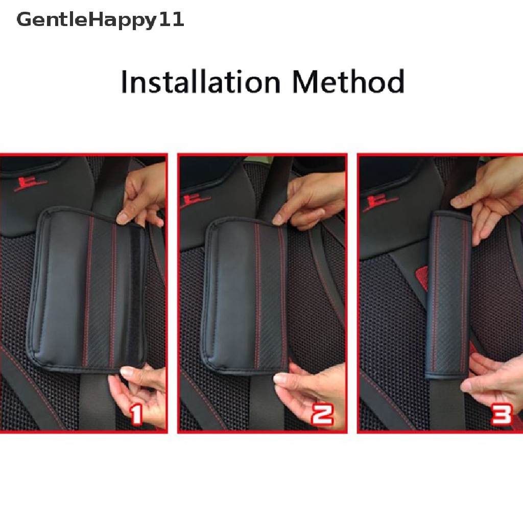 Gentlehappy Fibre Leather Embossed Seat Belt Bantalan Bahu Sarung Jok Mobil Safety Belt id