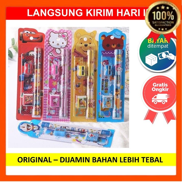 

NEW✔ STATIONERY MINI SET ALAT TULIS SEKOLAH KARAKTER 5IN1 / ALAT SET TULIS ANAK KARAKTER LUCU