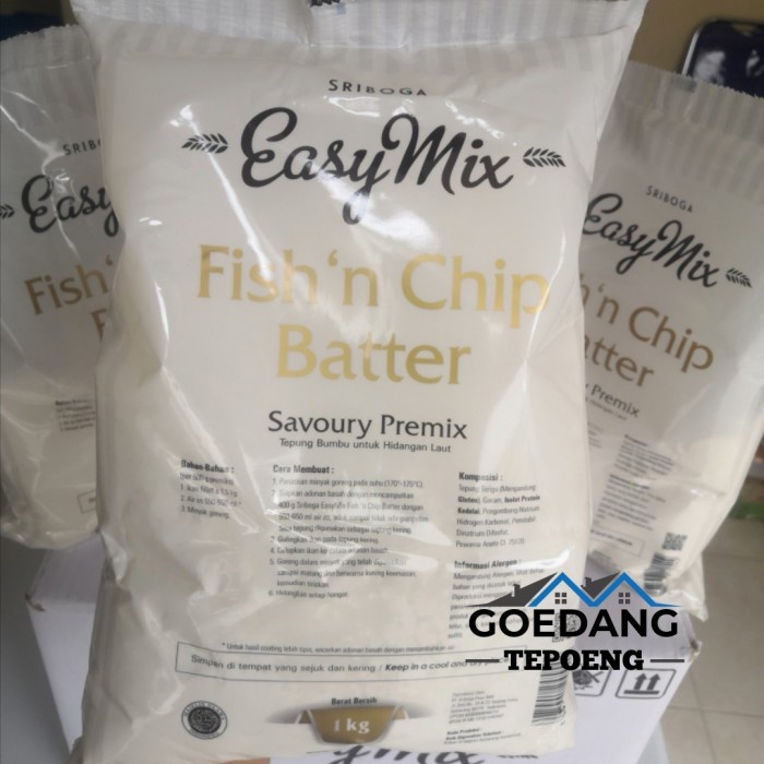 

TEPUNG PREMIX SRIBOGA EASYMIX FISH 'N CHIP BATTER 1KG (NON REPACK)