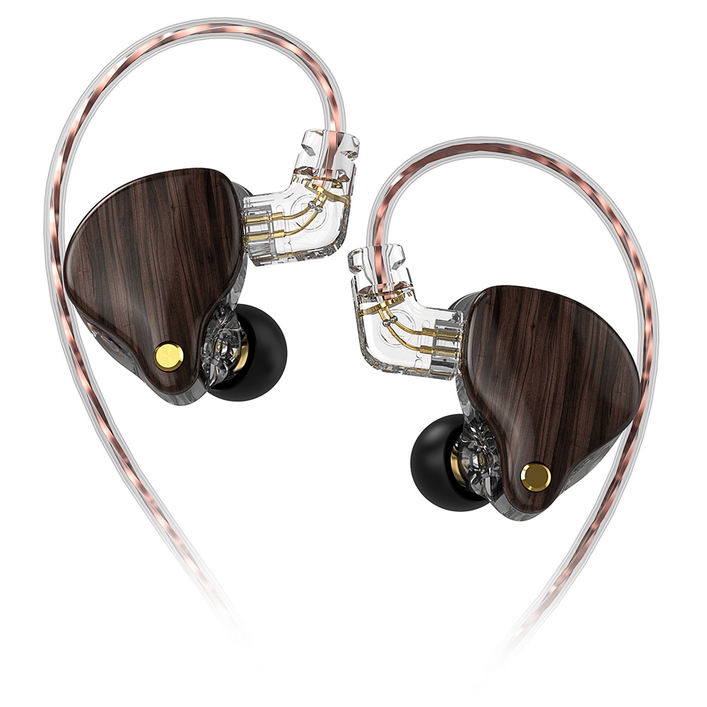 Q1 Pro Universal 3.5mm Earphone Kayu In Ear Olahraga Musik HiFi Headphone Kabel Subwoofer Headset Earbud Dengan Mikrofon