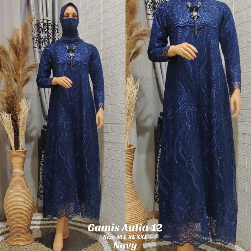 Gamis Aulia - Gamis Tile - Gamis Tanahabang -  Gamis Pesta - Brukat - NK