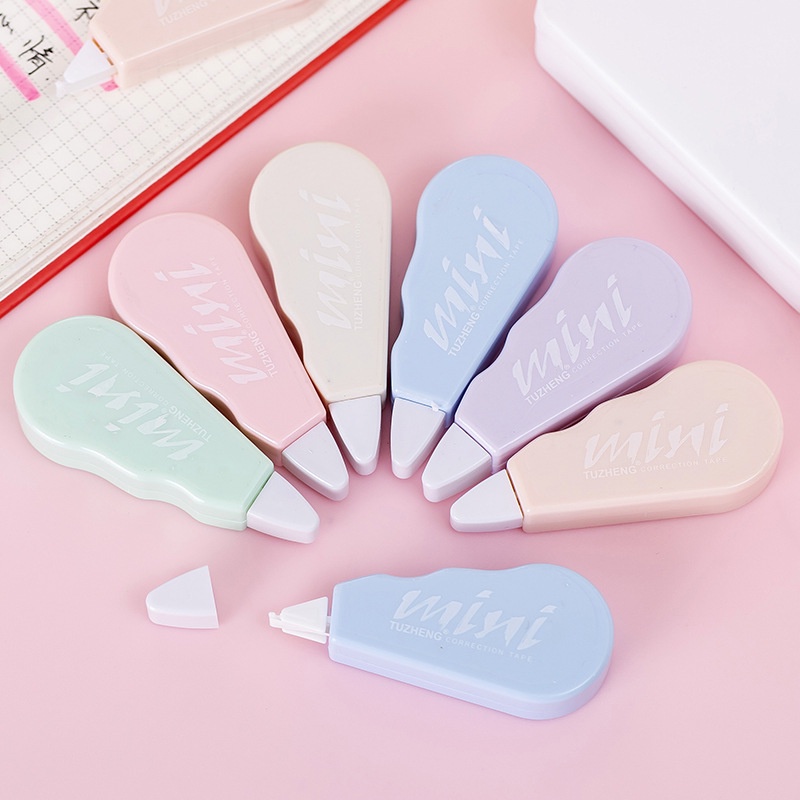 6 Pcs/set Kreatif Minimalis Populer Mini Macaron Koreksi Kaset Lucu Bergaya INS Girly Correctors Siswa Alat Tulis Perlengkapan Kantor Sekolah