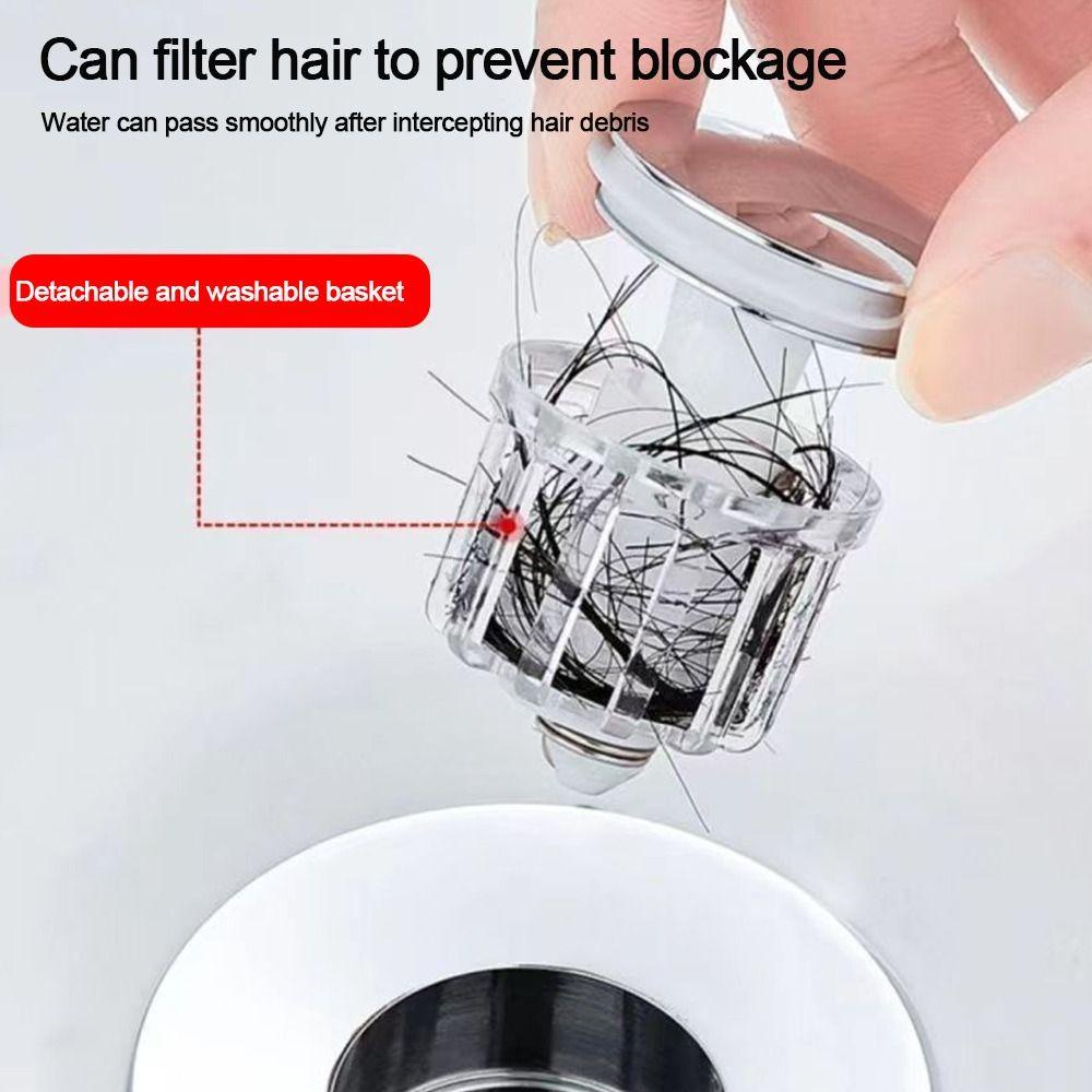 POPULAR Populer 2pcs Pop Up Drain Filter Aksesoris Hardware Wastafel Barth Tub Penggantian Clack Plug Baut Penangkap Rambut Wastafel Bounce Core