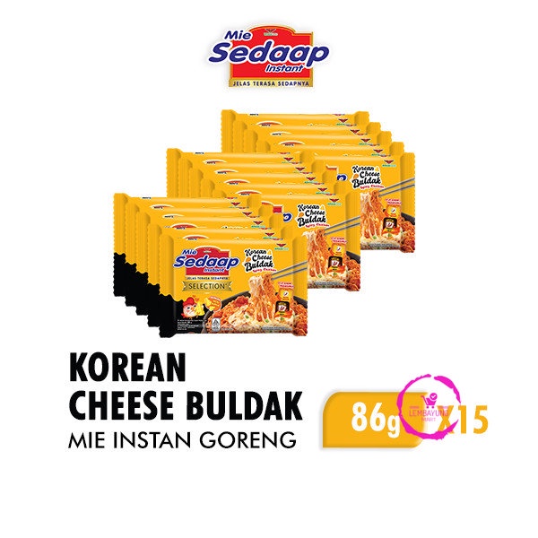 

Sedaap Mie Instan Goreng Korean Cheese Buldak 86gr x 15