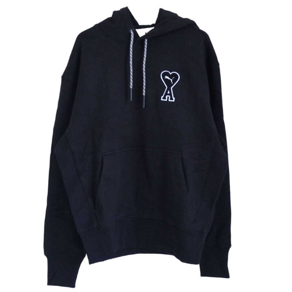 Puma X Ami Logo Black Hoodie / Hoodie Branded Original