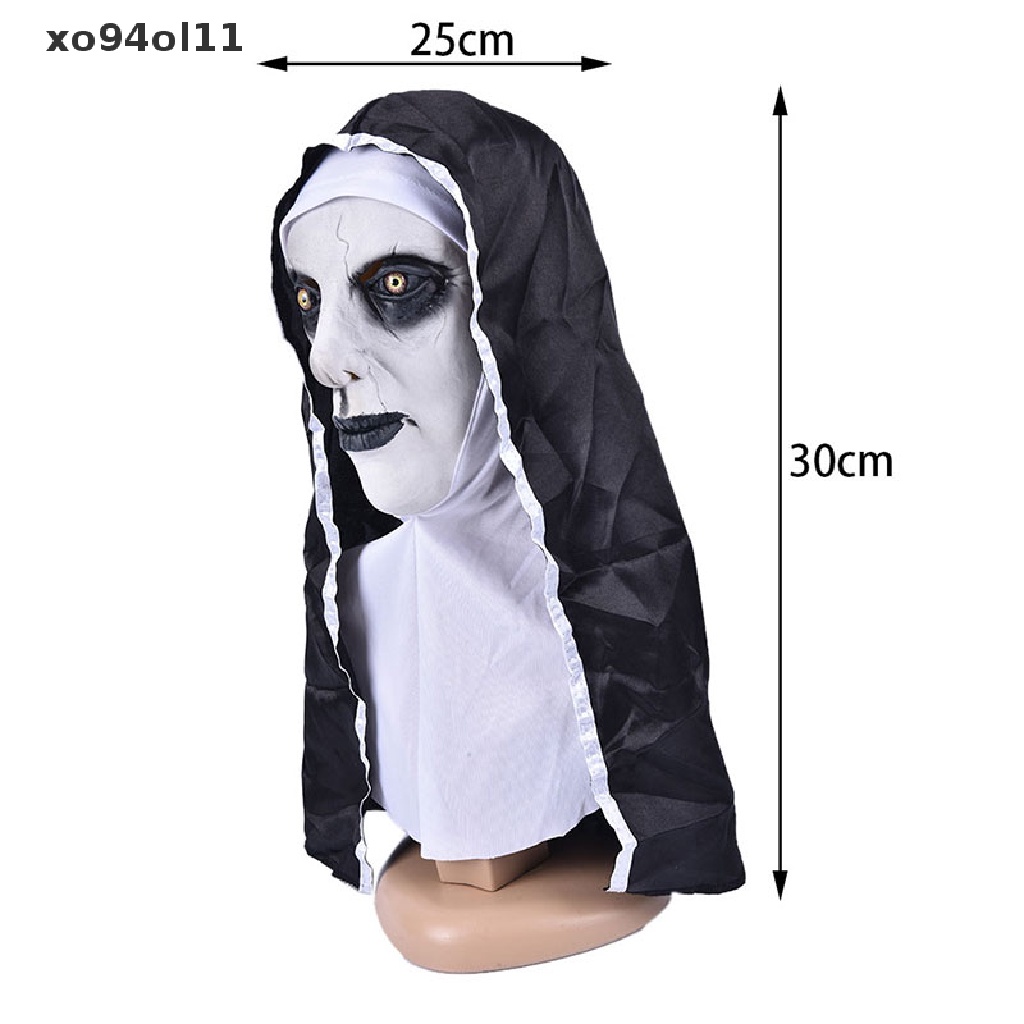 Xo Topeng Lateks The Horror Mengerikan Nun Dg Kerudung Valak Cosplay Untuk Kostum Halloween OL