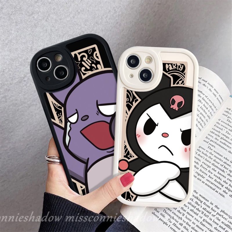 IPHONE Lovely Couple Case Kompatibel Untuk Iphone11 14 12 13 Pro Max 7Plus XR 7 8 6 6s Plus X XS Max SE 2020 Kartun Lucu Kuromi Baku Soft Tpu Back Cover