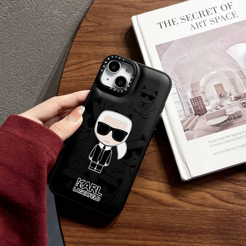 Resistant Skin Feel Liquid Silicone Soft Case IPhone X XR XS Max 11 12 13 14 Pro Max KARLLAGERFELD