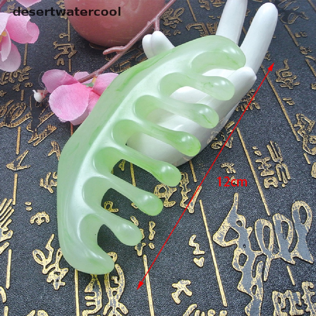 Deid 1PC Baru Resin Meridian Massage Comb Wide-Tooth Sisir Pijat Kepala GuaSha Martijn