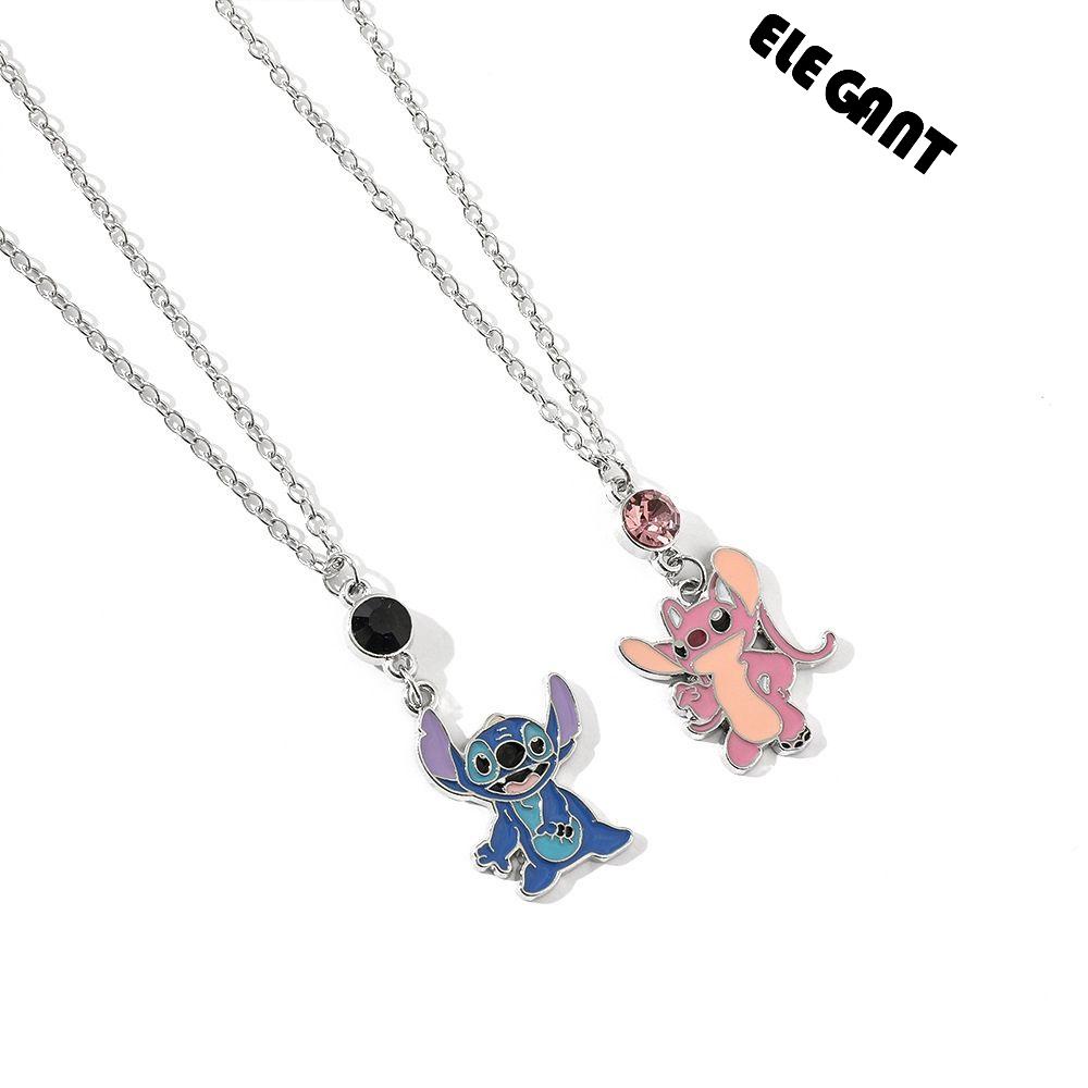 [Elegan] Best Friends Kalung Lucu Sederhana Angel Stitch Gaya Korea Kalung Kartun Kalung Pasangan