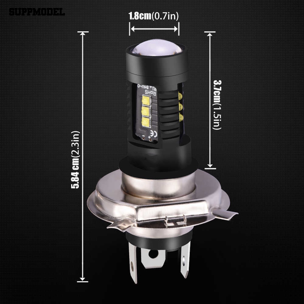 Suppmodel 2Pcs H4 9003 60W 6000K Mobil Kendaraan LED Headlight High Low Beam Fog Lamp Bohlam