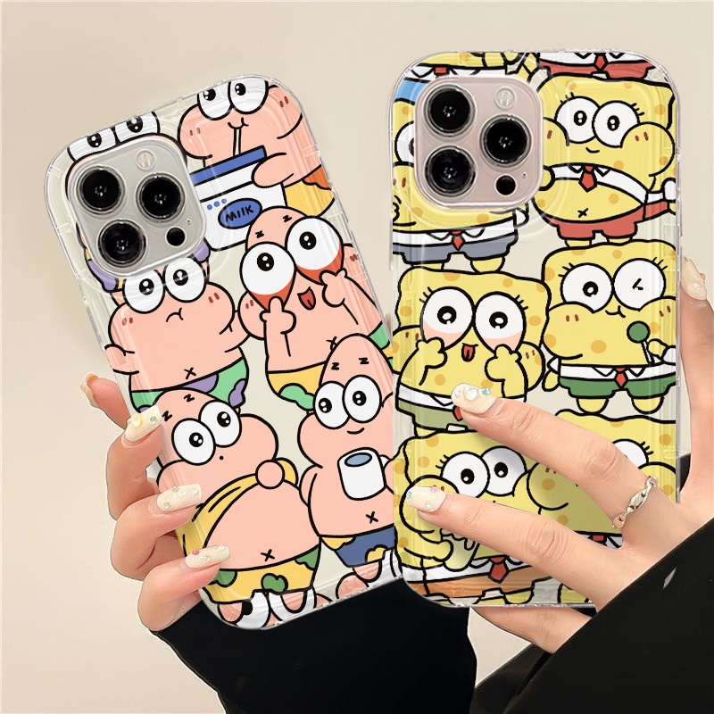 IPHONE Casing Ponsel Lembut Pasangan Lucu Kompatibel Untuk Iphone14 13 11 12 Pro XS Max X Xr7 +8 Plus Casing TPU Silikon Shockproof Cover
