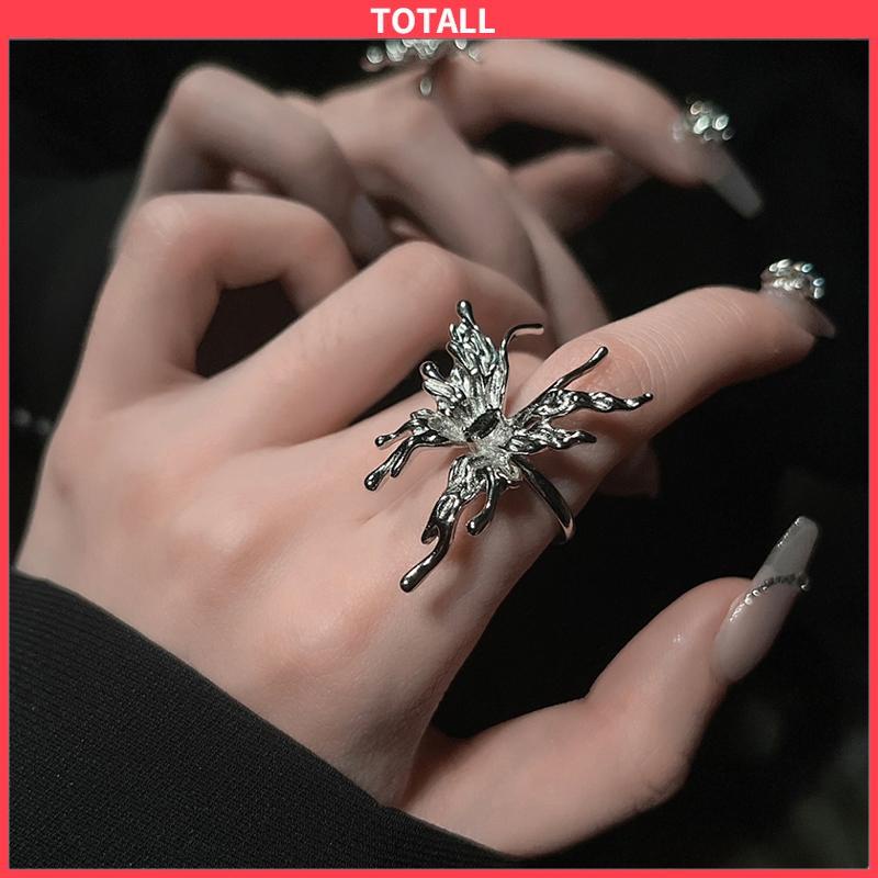 COD Cincin kupu-kupu Terbuka Adjustable Ring Fashion Korea Gaya Aksesoris Fashion-Totall