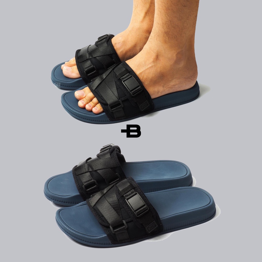 SANDAL SLIDE PRIA - SENDAL SLIP ON FLIP FLOP SELOP | BT KUTA - MIDNIGHT BLUES