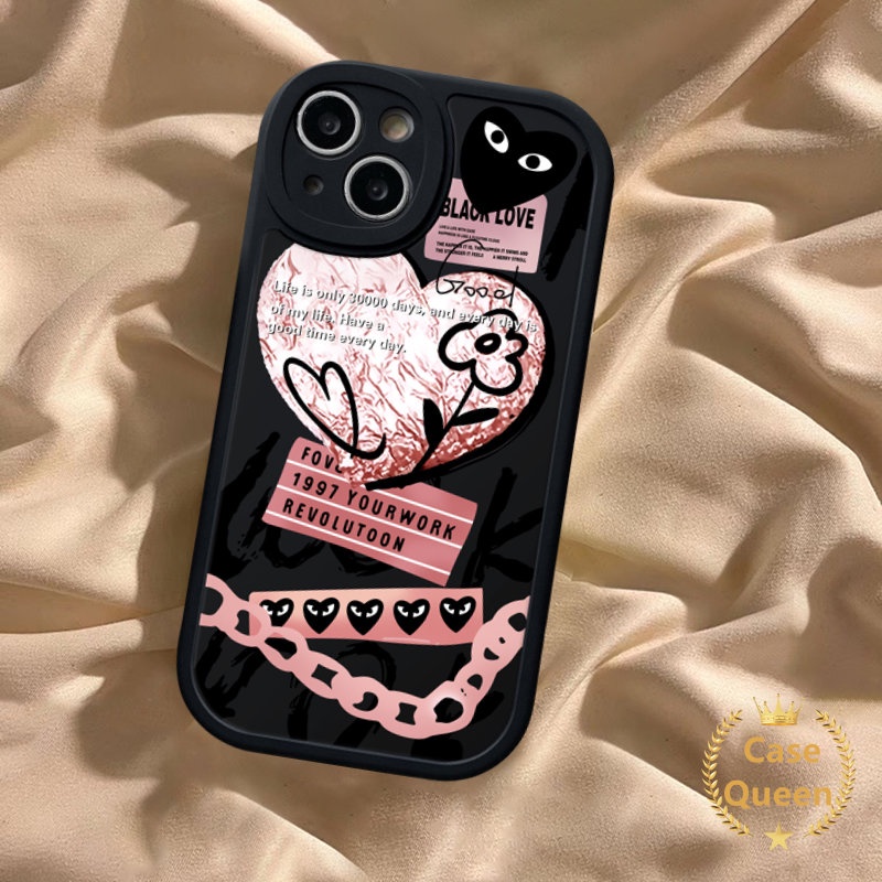 Trendy Brand Comme des Garcons Case Infinix Smart 6 5 Hot 10 Lite Note 8 9 10 Play Hot 11s 11s 11 10s 10T Ins Graffiti Love Heart Smile Soft Tpu Phone Cover