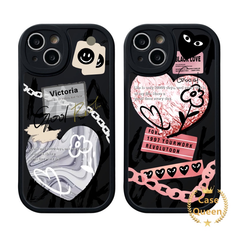 Trendy Brand Comme des Garcons Case Infinix Smart 6 5 Hot 10 Lite Note 8 9 10 Play Hot 11s 11s 11 10s 10T Ins Graffiti Love Heart Smile Soft Tpu Phone Cover