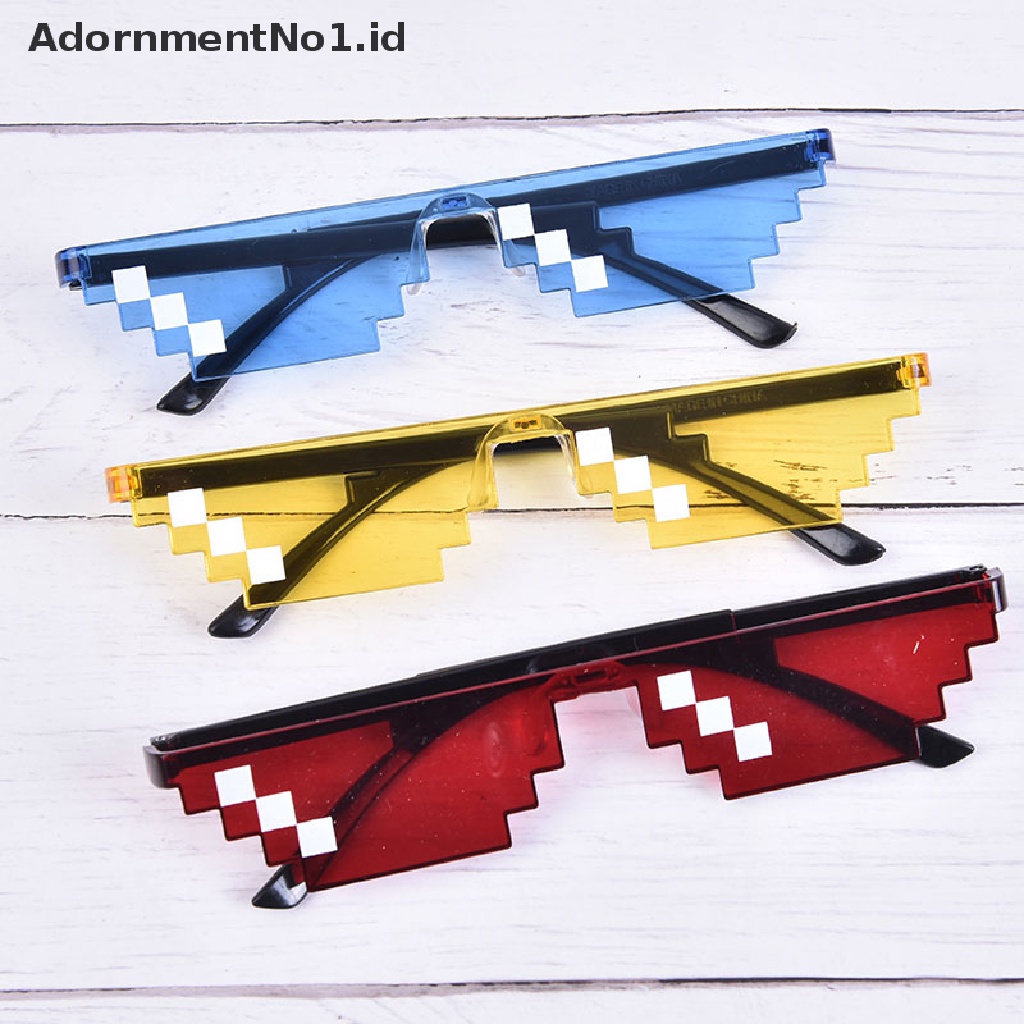 [AdornmentNo1] Kacamata Thug Life Attitude 8bit Pixel Deal With IT Unisex Kaca Mata New [ID]