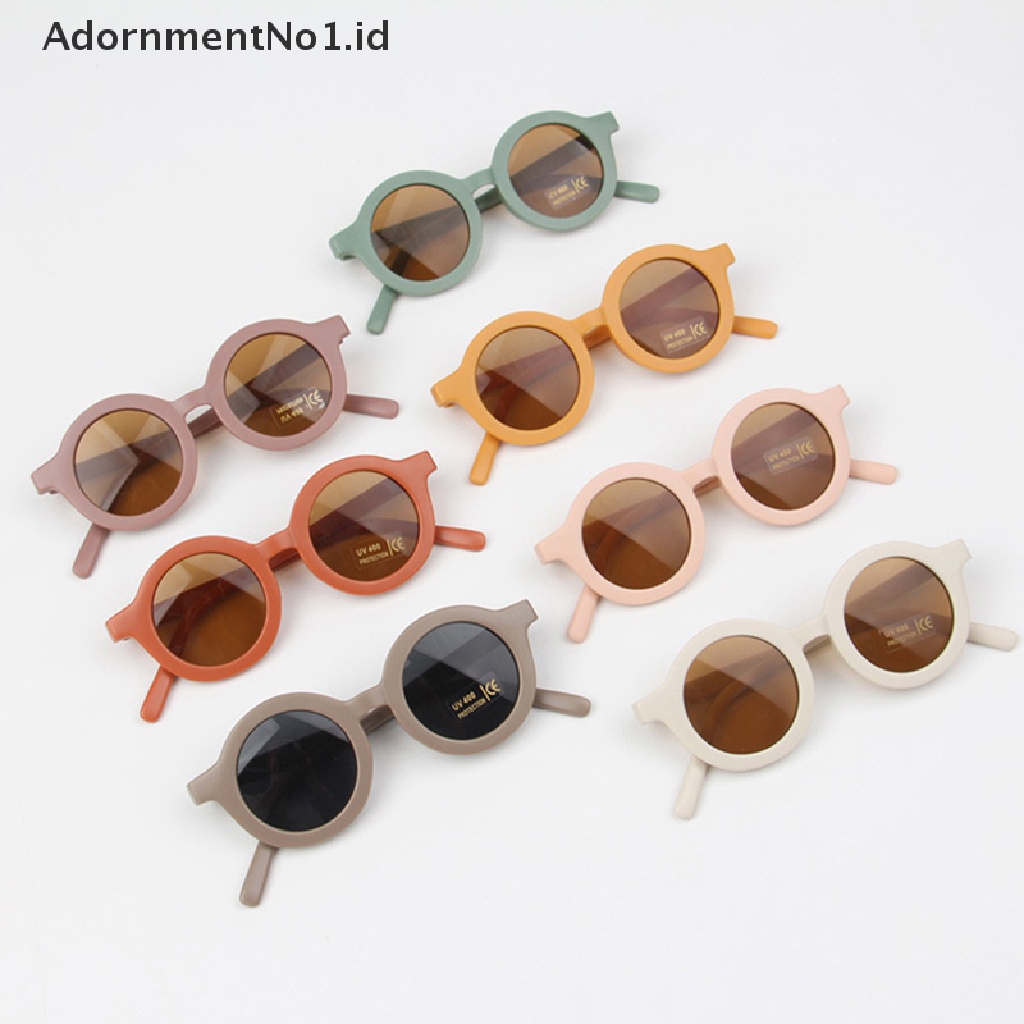 [AdornmentNo1] 2022kacamata Hitam Bingkai Bulat Anak-Anak Cute Small Face Sunglasses [ID]