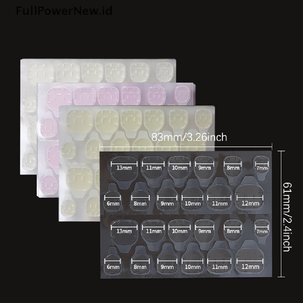 Power 240pcs Clear Double Sided Tape Sticker Perekat Paku Tab Tekan ID