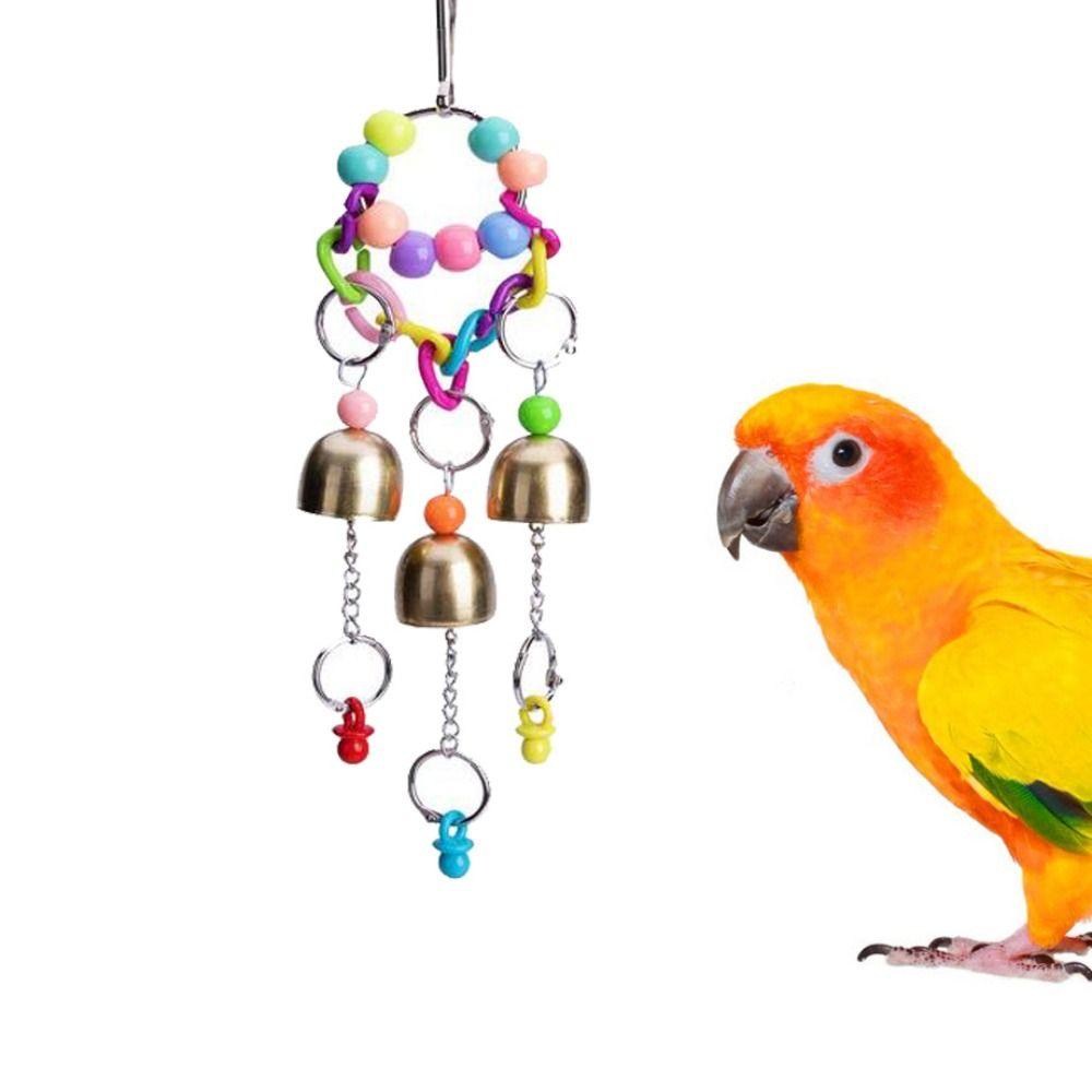 [Elegan] Nuri Berdiri Tahan Lama Lucu Cincin Bulat Menghilangkan Boredom Untuk Lovebirds Budgies Cockatiels Mainan Kunyah Burung Tahan Gigit
