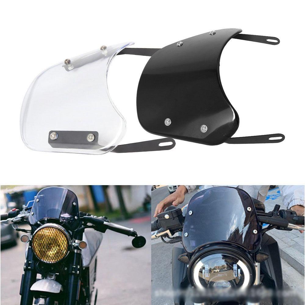 POPULAR Kaca Depan Motor Universal Transparan Vintage Windshield Spoiler