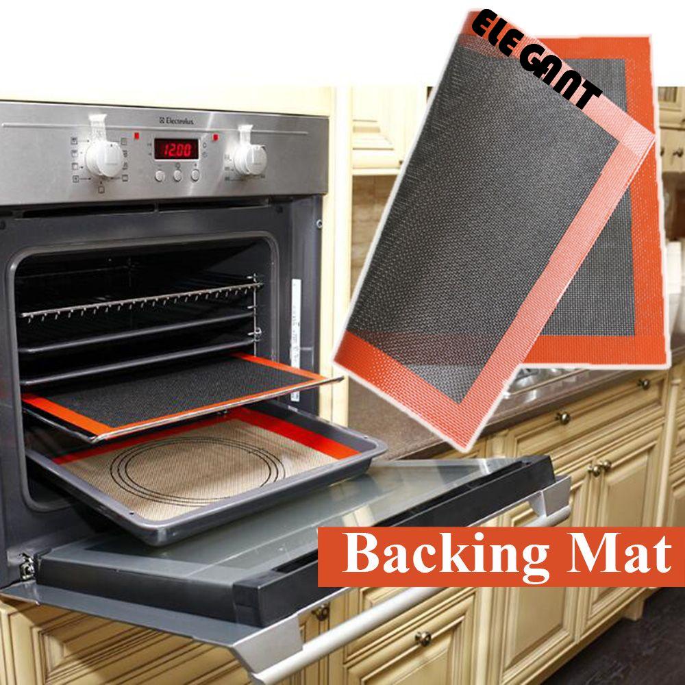 [Elegan] Baking Mat Aksesoris Biskuit Bakeware Dapur Silikon Alat Masak Anti Lengket