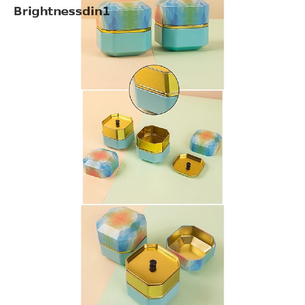 [Brightnessdin1] Sealed Tea Kaleng Wadah Teh Penyimpanan Makanan Besi Candy Box Tinplate Kotak Butik