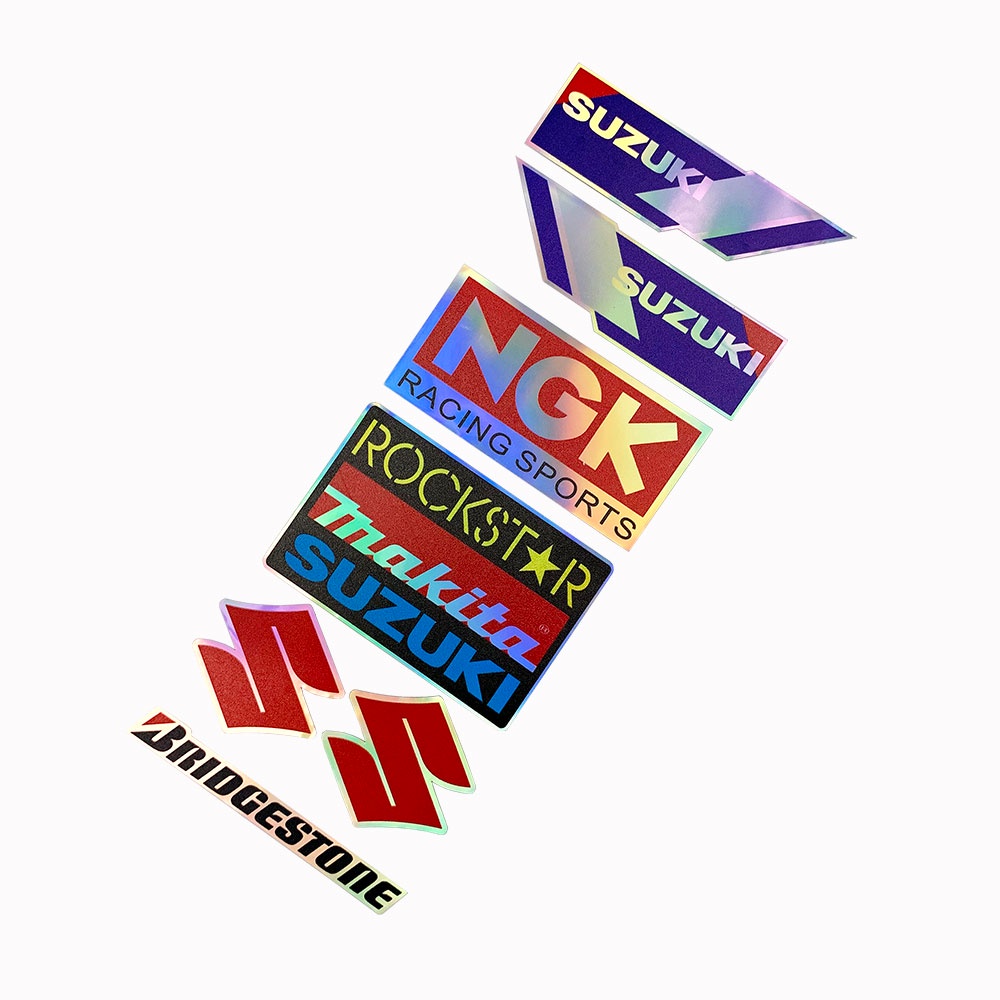 Motor SUZUKI Stiker Reflektif Lem Lembut Mobil Styling Decals Epoxy Dimodifikasi Sidebar Dekorasi Untuk SUZUKI GSX GTS LX SKYDRIVE GSR V-Strom Raider