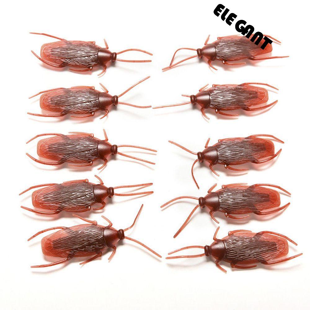 [Elegan] Kecoak Palsu 10PCs Fantastis Lucu Prank Mainan Model Spesial Manusia Hidup Blackbeetle