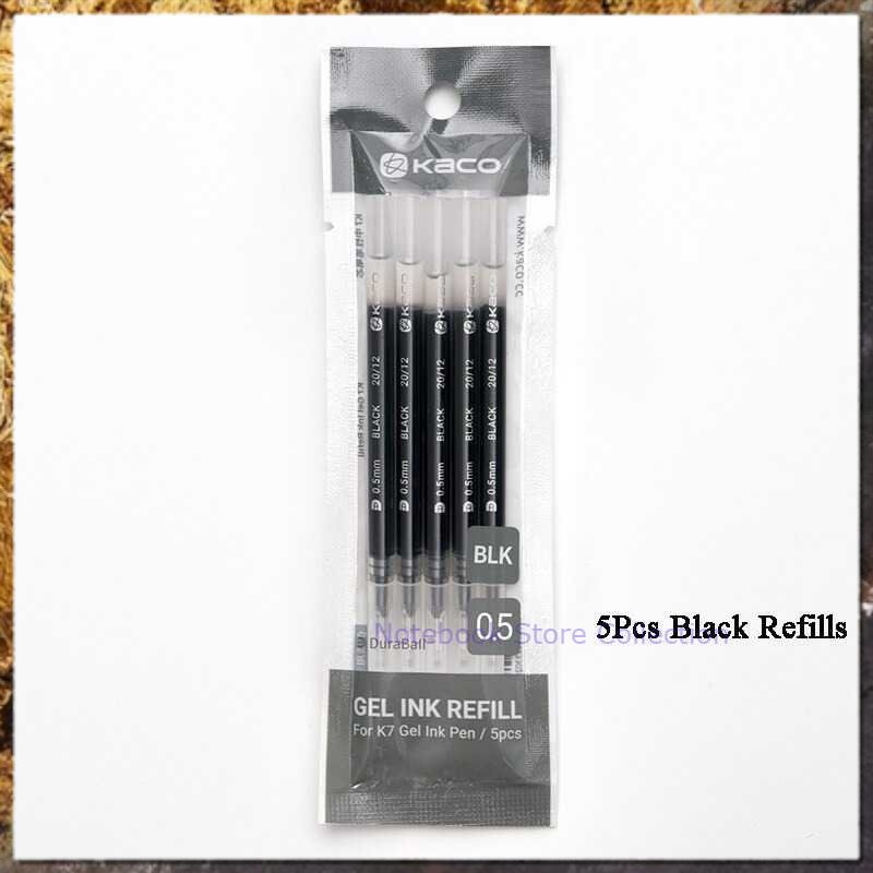 

KACO Refill Tinta Pulpen Bolpoin K7 Gel Pen 0.5mm 5 PCS (Black Ink)