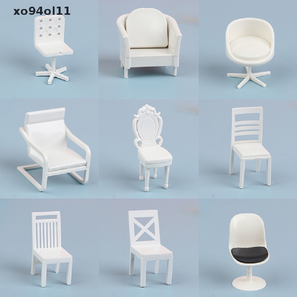 Xo 1: 20rumah Boneka Miniatur Furniture Kursi Sofa Stool Model Boneka Dekorasi Rumah Mainan OL